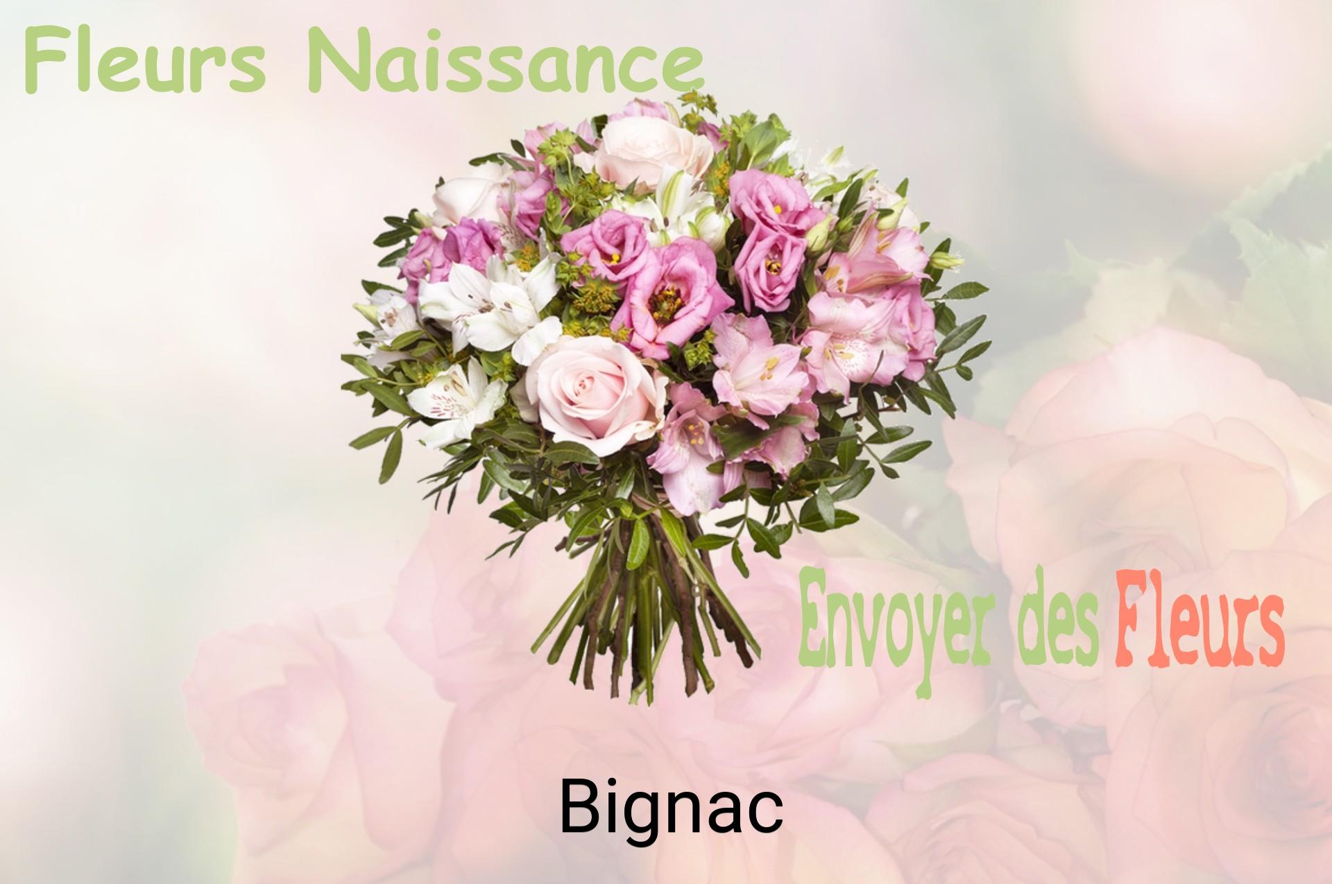 Bouquet de fleurs de naissance livré à Bignac
